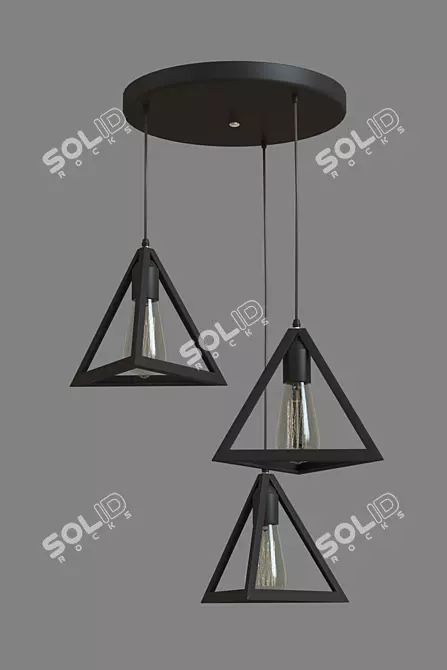 Industrial Loft Ceiling Light 3D model image 2