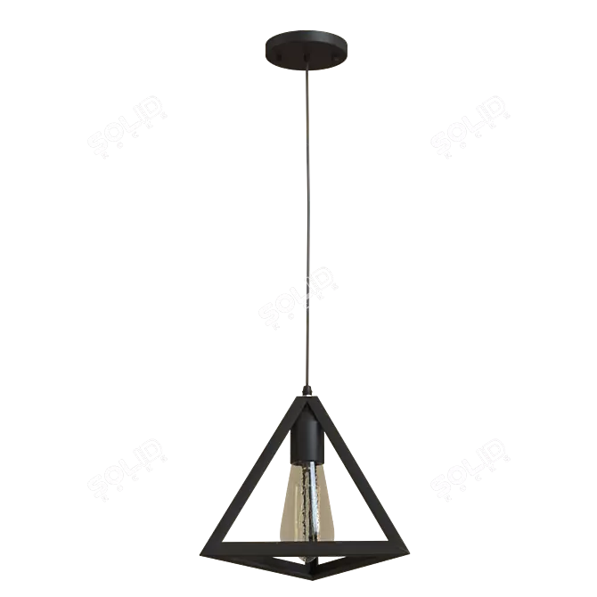 Industrial Loft Ceiling Light 3D model image 3