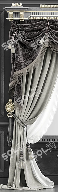 Elegant Drapery for Timeless Charm 3D model image 2