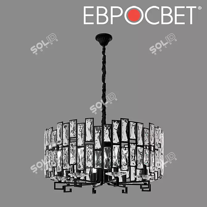 Title: Crystal Chandelier - Elegant Lighting Fixture 3D model image 1
