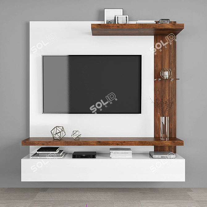 Modern TV Stand Set 3D model image 1