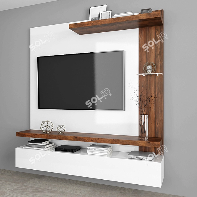 Modern TV Stand Set 3D model image 2