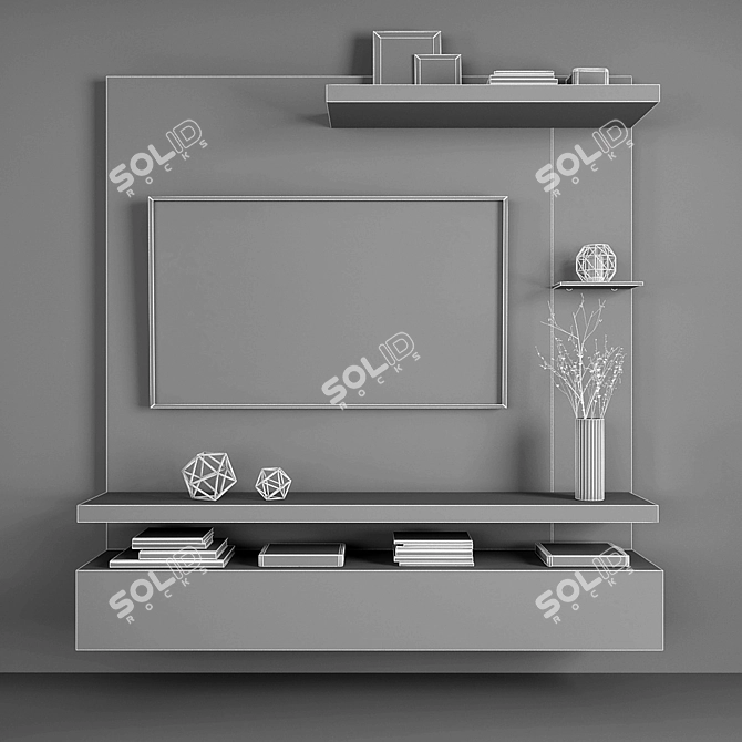 Modern TV Stand Set 3D model image 3