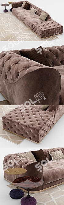 Longhi Milton Sofa: Special Composition 3D model image 2