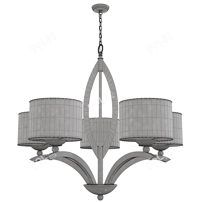 Elegant Crystal Chandelier 3D model image 3