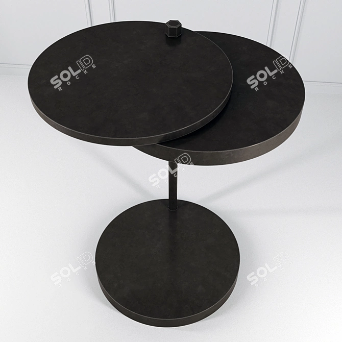 Minimalist Noir Ebba Side Table 3D model image 2