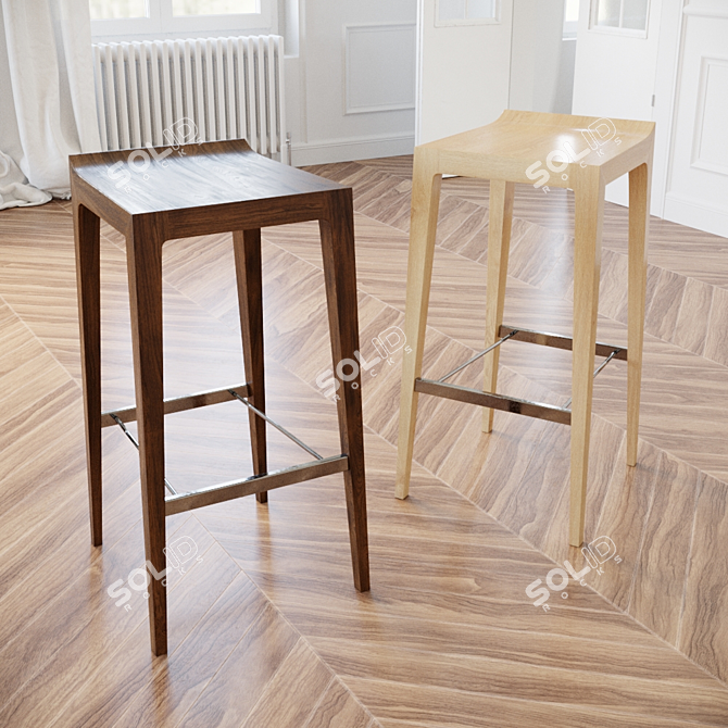 Sleek Vanish Bar Stool by Bernhardt Design 3D model image 3