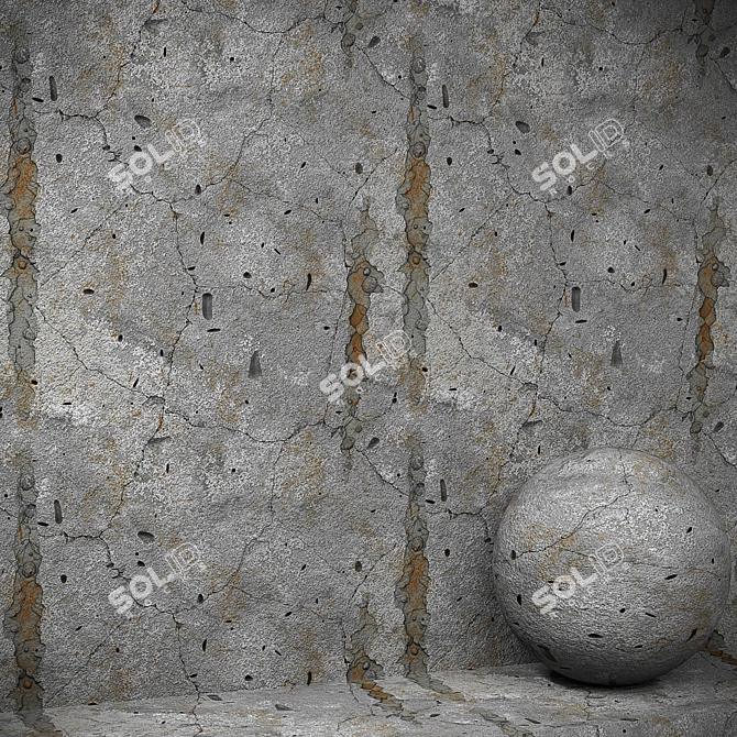 Rustic Art Beton Plaster 3D model image 2