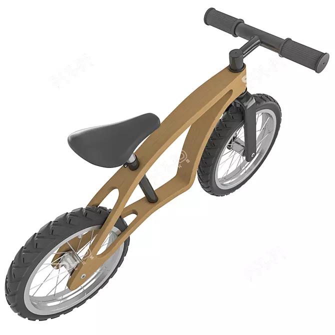 Wooden PedeX Bike: Perfect Balance for Kids! 3D model image 3