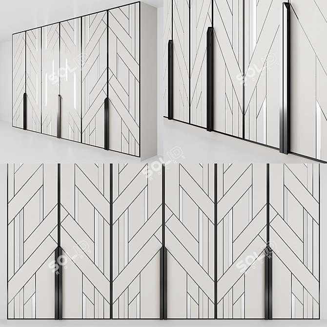 Art Deco Customizable Wardrobe 3D model image 2