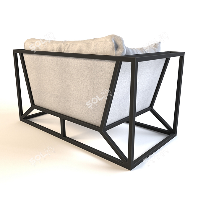 Louvre Lounge Chair: Modernist Design, Comfortable Seat, Stylish Sophistication 3D model image 3