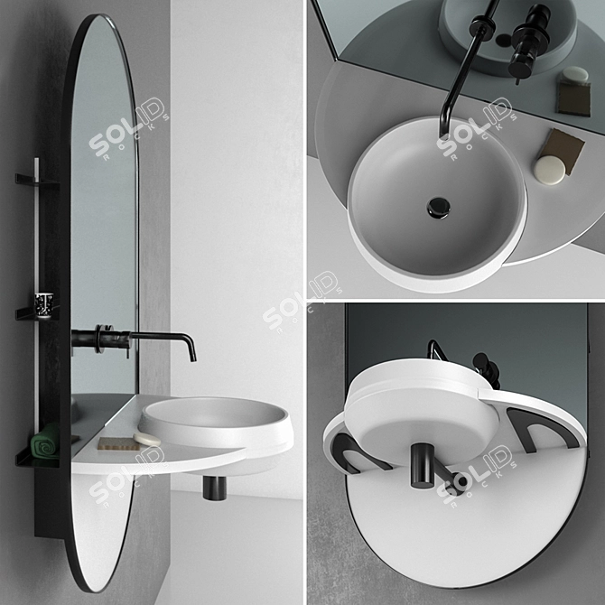 Modern Arco Bathroom Set 3D model image 1