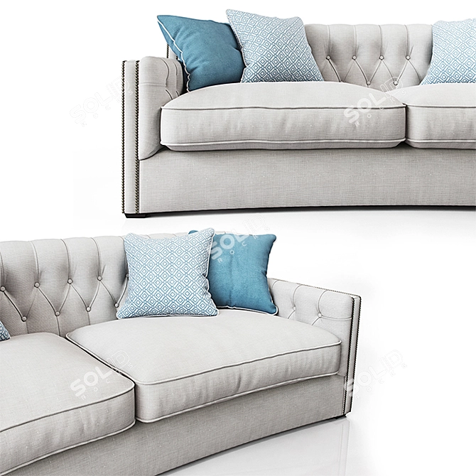 Grace Textile Sofa 3D model image 2