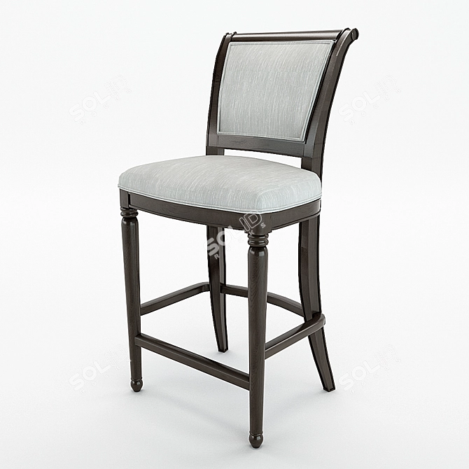 Elegant Antrandes Barstool Set 3D model image 1