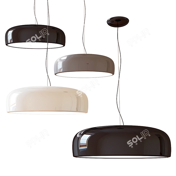 Sleek Aluminum Pendant Lamp - Flos Smithfield 3D model image 1