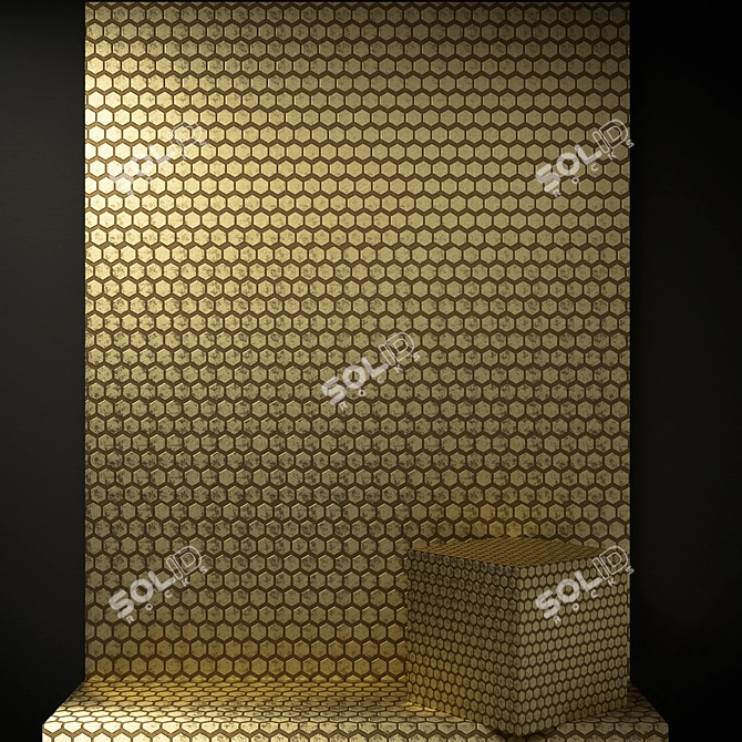 Elegant Brass Polished Decor 3D model image 1