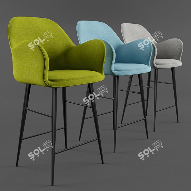Bryce Foam Chair: Modern Comfort 3D model image 2