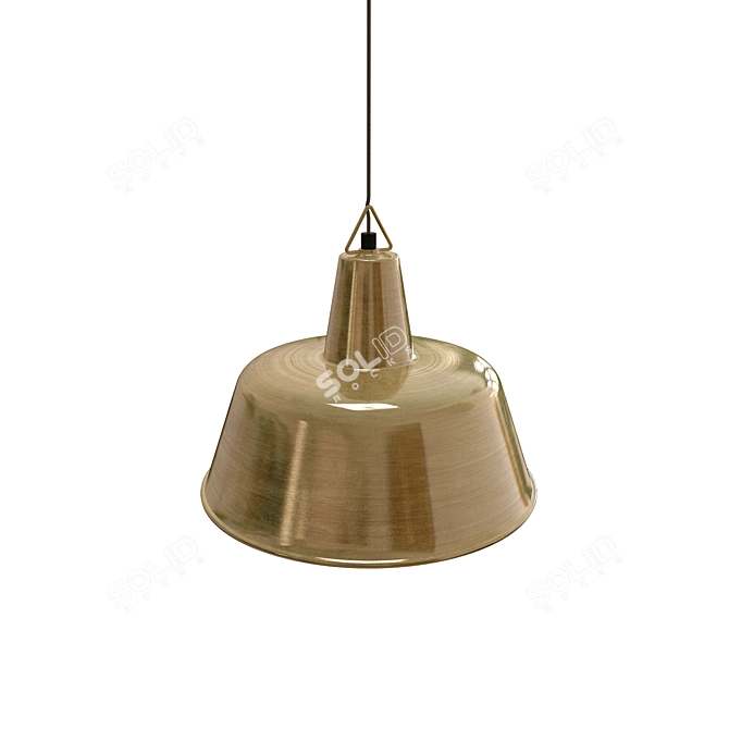 Brass Pavilion Pendant Lamp 3D model image 1