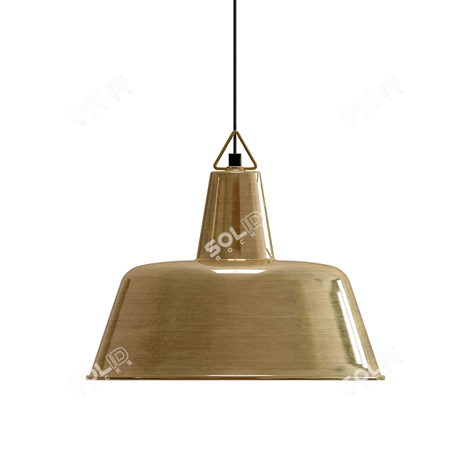 Brass Pavilion Pendant Lamp 3D model image 2