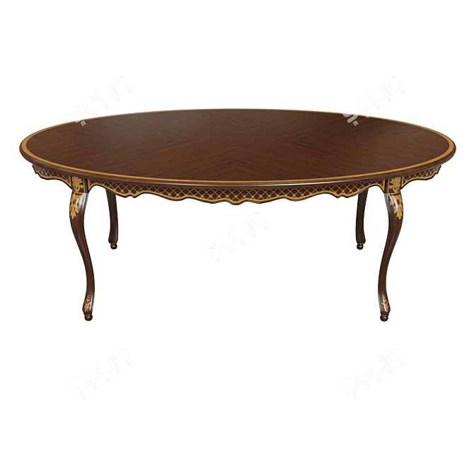 Elegant Veneer Table | 2100 3D model image 1