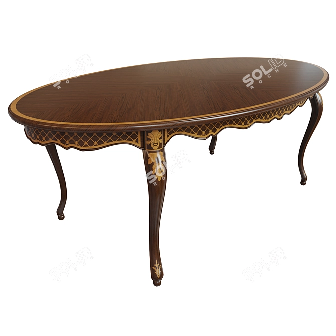 Elegant Veneer Table | 2100 3D model image 2