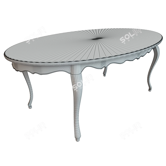 Elegant Veneer Table | 2100 3D model image 3