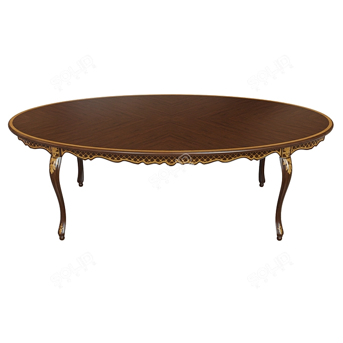 Classic Veneer Table - 2400 3D model image 1