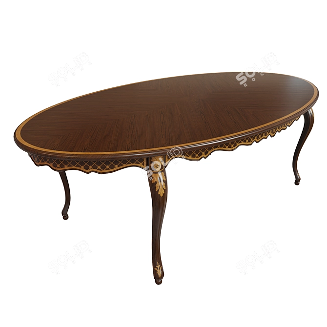 Classic Veneer Table - 2400 3D model image 2
