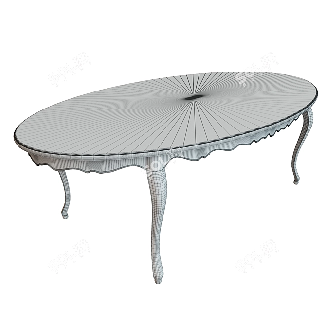 Classic Veneer Table - 2400 3D model image 3