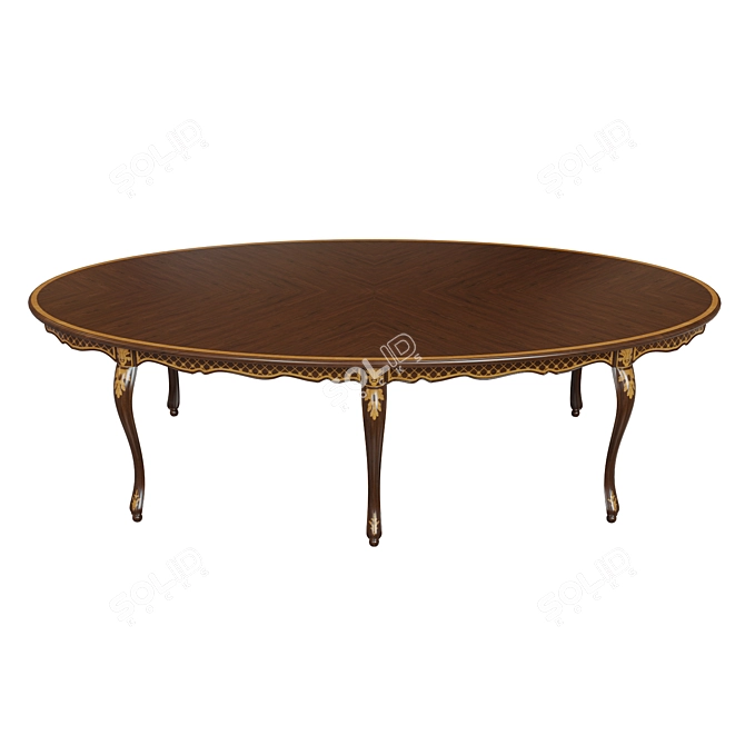 Elegant Veneer Table - 2700: Classic Design 3D model image 1