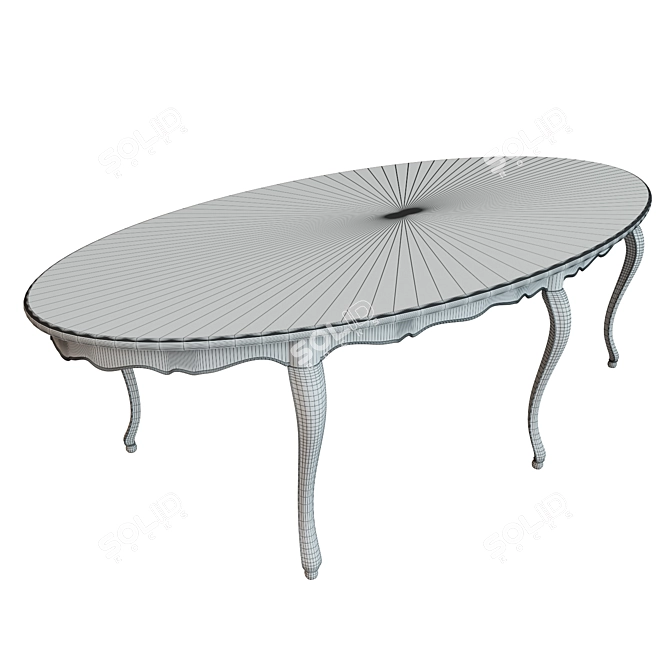 Elegant Veneer Table - 2700: Classic Design 3D model image 3