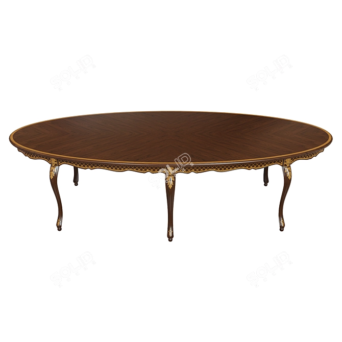 Classic Veneer Table 3000: Elegant and Timeless. 3D model image 1