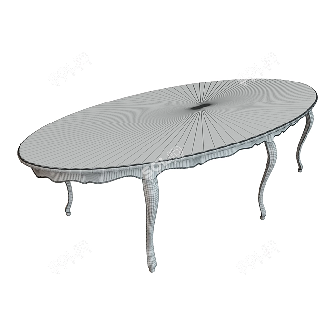 Classic Veneer Table 3000: Elegant and Timeless. 3D model image 3