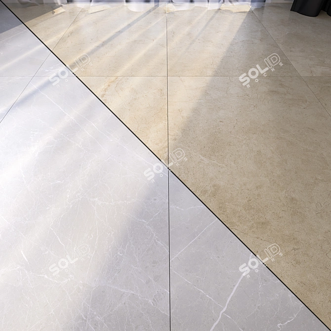  Elegant Marble Floor Tiles 3D model image 1