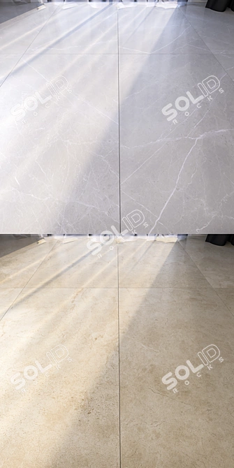  Elegant Marble Floor Tiles 3D model image 2