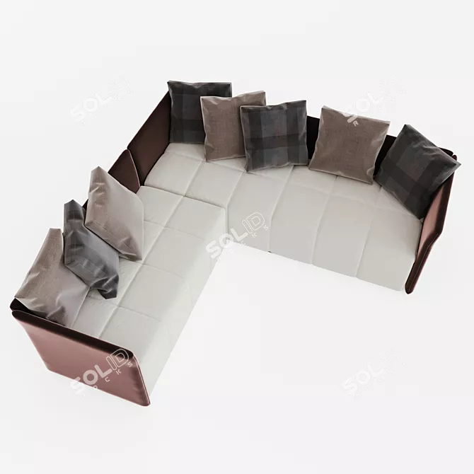 Nomad Sofa: Stylish and Portable Seating 3D model image 2