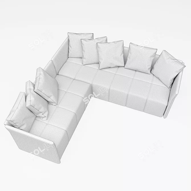Nomad Sofa: Stylish and Portable Seating 3D model image 3