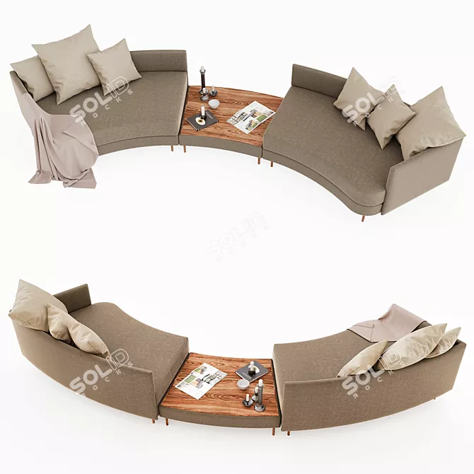 Modern Carrera Sofa: Sleek Design & Ergonomic Comfort 3D model image 2