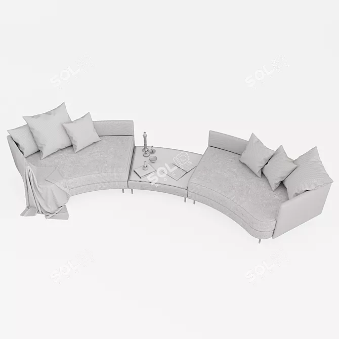 Modern Carrera Sofa: Sleek Design & Ergonomic Comfort 3D model image 3