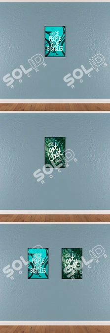 Art Set - No. 348 Wall Paintings with Framed Options 3D model image 3