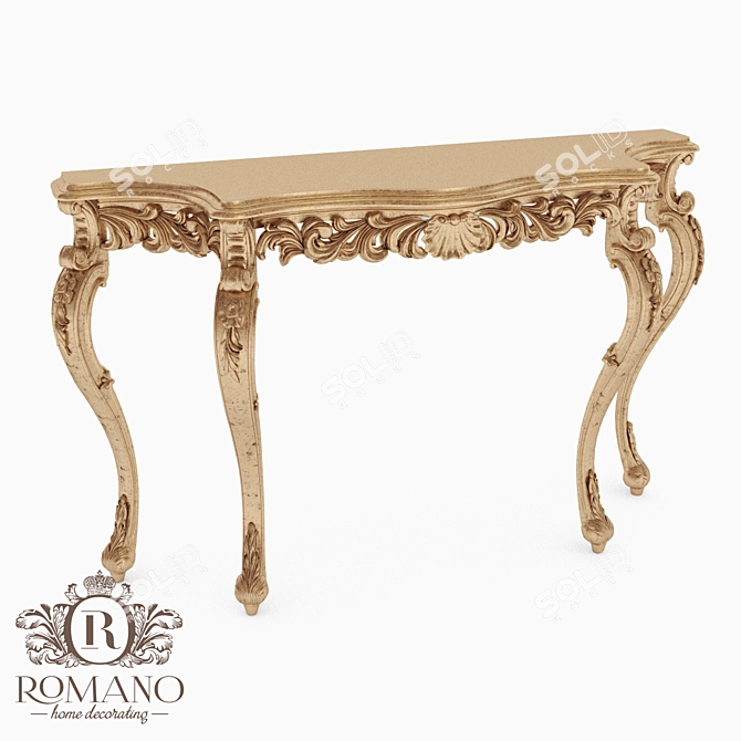 Elegant Beatrice Console: Handmade, Sculptural Design 3D model image 1