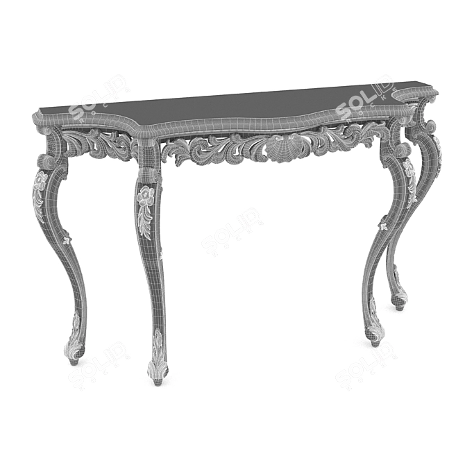 Elegant Beatrice Console: Handmade, Sculptural Design 3D model image 3