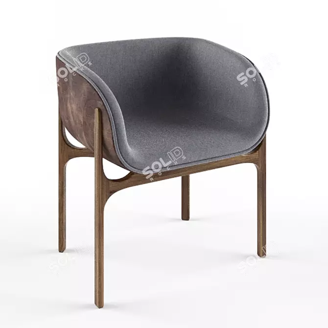 Lilly Chair: Impeccably Designed & Space-Saving 3D model image 1