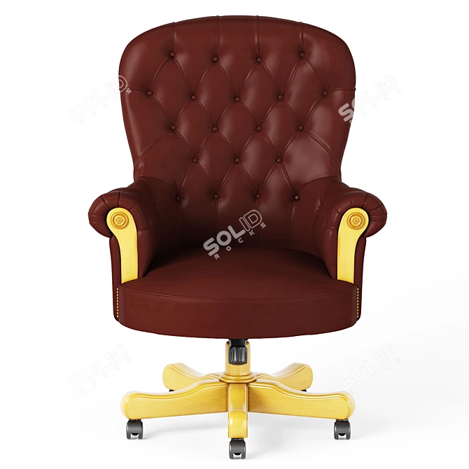 Elegant Turnable Armchair: CILIEGIO BIONDO 3D model image 2