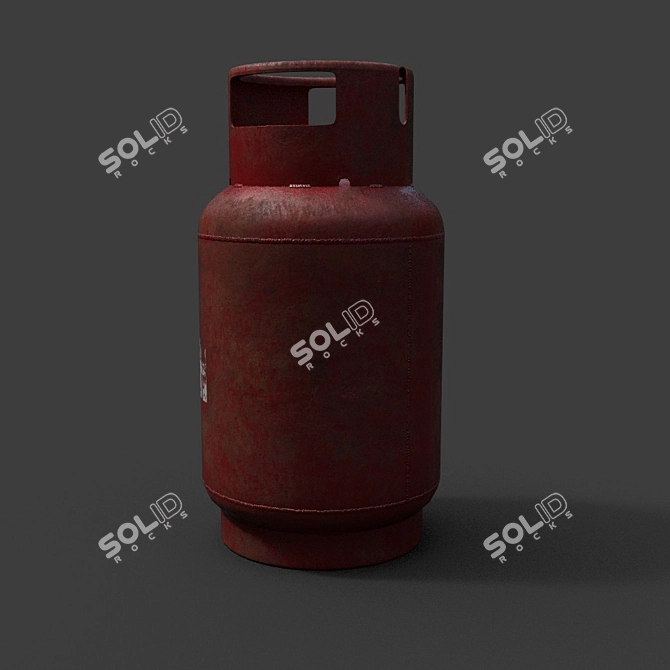 Portable Gas Cylinder: Convenient and Reliable 3D model image 2