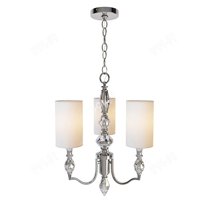 Evi Collection Crystal Chandelier - Stunning Fountain Lighting 3D model image 1