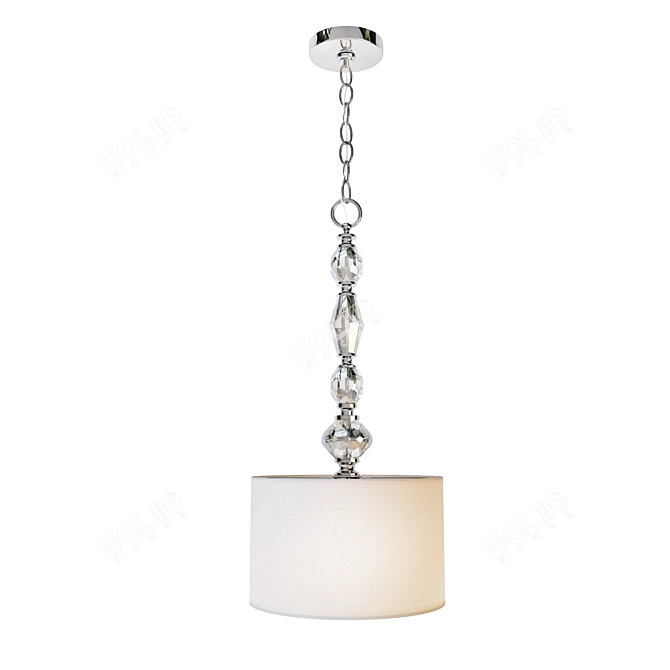 Elegant Crystal Mini Pendant 3D model image 1