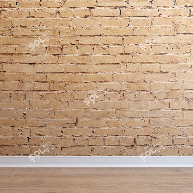 Seamless Brickwork for Interiors and Exteriors 3D model image 1