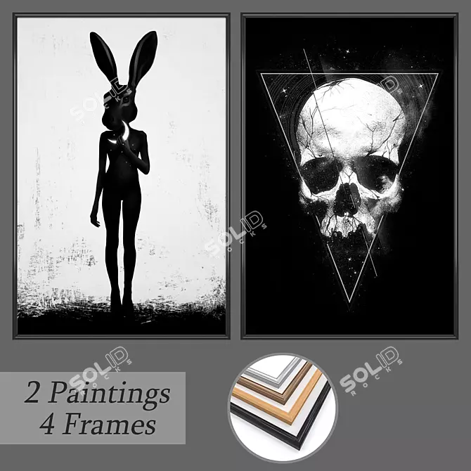 Elegant Wall Art Set: No. 351 3D model image 1