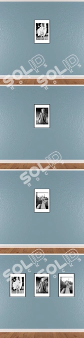 Modern Wall Painting Set No. 358 3D model image 3